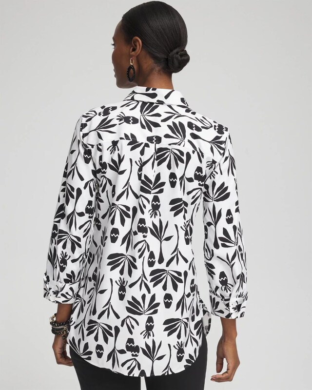 No Iron Stretch Pottery Shirt - image 3